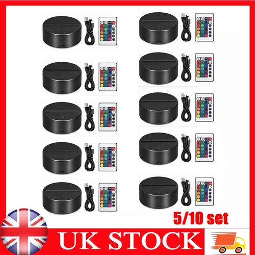 Set led lamp base usb - 3d,