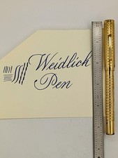 Weidlich Checkerboard Gold Overlay Fountain Pen 14k Flexible Nib Restored *