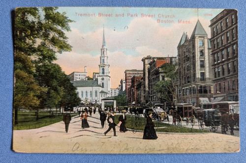 1909 postcard tremont park - tremont, st,