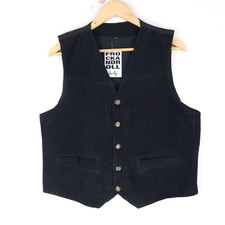 Vintage Suede Western Waistcoat Gilet Vest Size L (V2305)