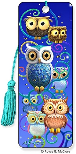 Night owls bookmark with - night,