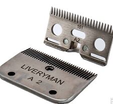 LIVERYMAN A2 MEDIUM HORSE CLIPPER BLADES FOR ARENA + BRONCO FILLY ELITE APOLLO