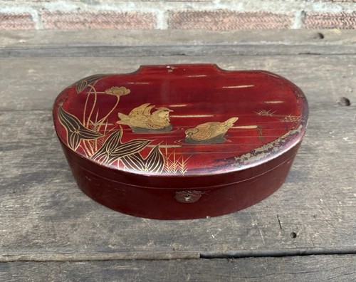 Vintage japanese red wooden - red,