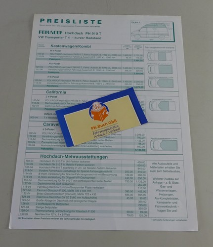Price list brochure - price, polyroof