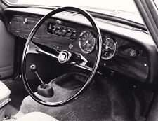 TRIUMPH HERALD, STEERING WHEEL & DASHBOARD PHOTOGRAPH.