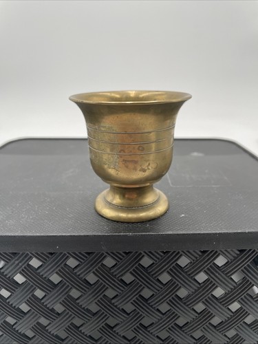 Vtg brass goblet - vtg, cup