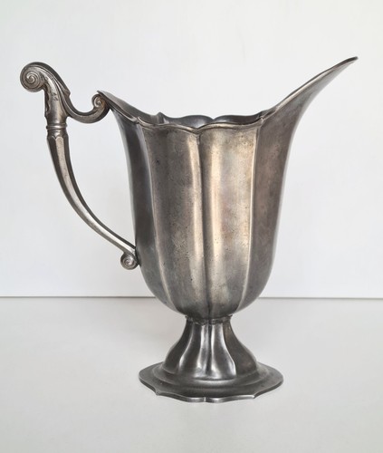 Vintage pewter helmet pitcher - helmet,