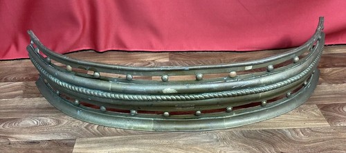 Brass fireplace fender - fireplace,