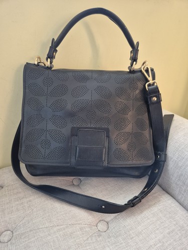 Orla kiely black leather - black,