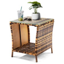 Side Table 18inch Wicker