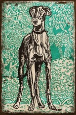 Greyhound, Vintage & Aged Look