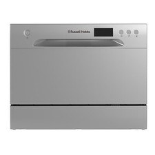 Russell Hobbs RHTTDW6S Silver Table Top Dishwasher with 6 Programmes, 6 Settings