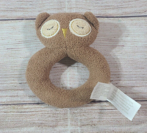 Angel dear plush owl - dear, rattle