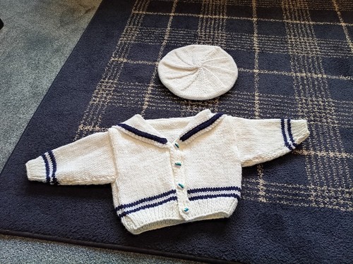 Sailor cardigan and - and, hat