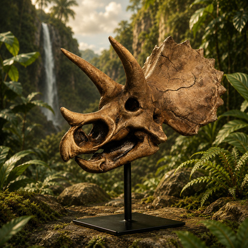 Triceratops dinosaur skull - triceratops,