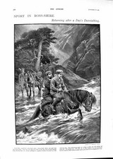 Old 1901 Deer Stalking Ross-Shire Stags Hunting President Mckinley To Victorian