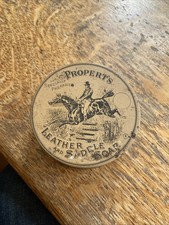 RARE vintage 1930s PROPERT'S LEATHER & SADDLE SOAP tin British HORSE GRAPHICS