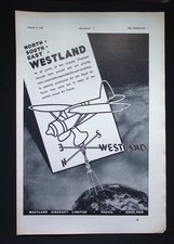 Original WWII Advert – Westland Aircraft Ltd – March 8, 1940