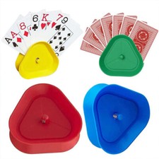 4pcs Card Game Holder Hands-Free Playing Card Holder Triangle Shaped Poker Rack