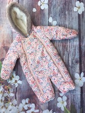 Baby Girls Snowsuit Floral