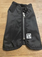 Doggie Coats Step In Waterproof Fleece Lined Dog Coat - Black - 8”