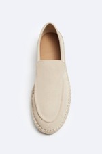 Black Friday Sale! Zara Man Suede Beige Men Loafers Size UK 9 EU 43 Shoes BNIB 