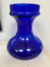 Vintage Blue Glass Hyacinth Bulb Vase