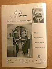 1957 Aircraft Advert DE HAVILLAND THE DOVE PERSONAL AND BUSINESS TRAVEL ENGINES 