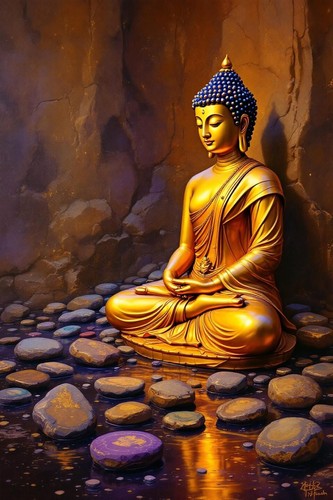 Buddha canvas picture print - buddha,