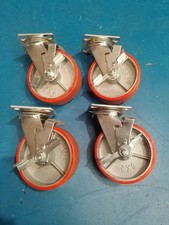 Essentials Industrial Braked Swivel Castor x 4 -  150mm 408kg Hardly Used