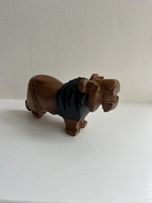Hand Carved Wooden Lion