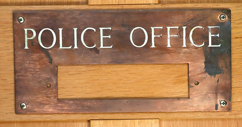Solid brass enamal - solid, police