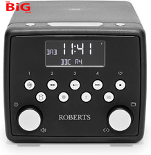 SOUND49 FM/DAB/DAB+ Digital Radio with Bluetooth, Alarms and CD Player, Black