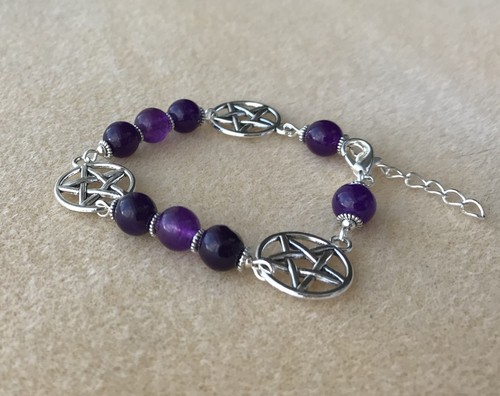 Pentagram and amethyst quartz - pentagram,