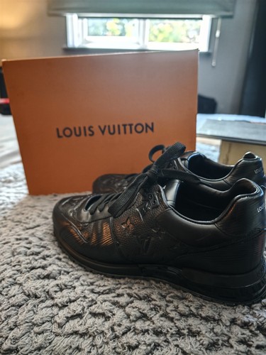 Black leather trainers - v,