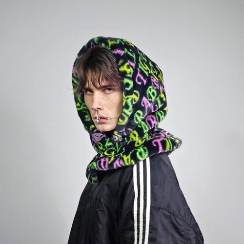 Faux fur hood tiger balaclava - hood,