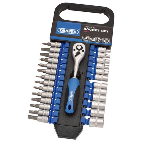 Draper metric socket set - draper, 1/4"