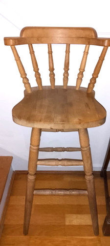 Tall wooden high back vintage - tall,