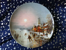 Vintage Furstenberg Plate “Eislaufer in der Abendsonne” by Ludwig Muninger 1987