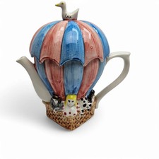 Swineside Teapot Hot Air Balloon  9 inches  x 5 Noverty Teapot