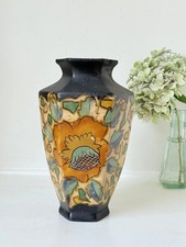Art Deco Brentleigh Ware Vase with Hand Painted Floral Design