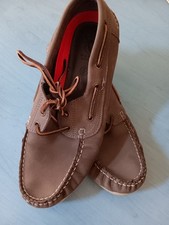 Seafarer Mens UK 11 Deck Boat Shoes Sailing Nautical Slip-On Leather Summer Blue