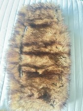 EXQUISITE VINTAGE FUR MUFF HAND WARMER ZIP POCKET PURSE
