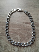 Sterling Silver 925 Mens Heavy Cuban link Bracelet Hallmarked 21.2g 23cm 9 inch
