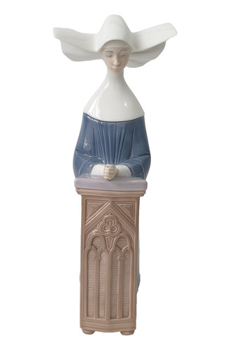 Lladro meditation nun praying - lladro,