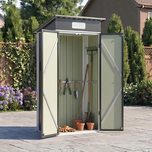 Metal garden shed 3x2ft pent - metal,