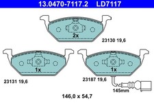 FRONT BRAKE PAD SET DISC BRAKE FITS: SEAT LEON 1.6 TDI/1.6/2.0 FSI/2.0 TFSI/1