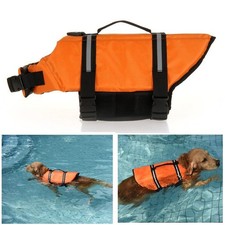 Adjustable Life Jacket Pet Dog Reflective Vest Puppy Swimming Safety Preserver