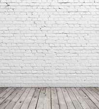 White brick white wood