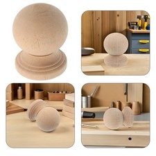  Decorative Wood Finial Ball Craft Spindle Lamp Shade Finial Unfinished Wooden